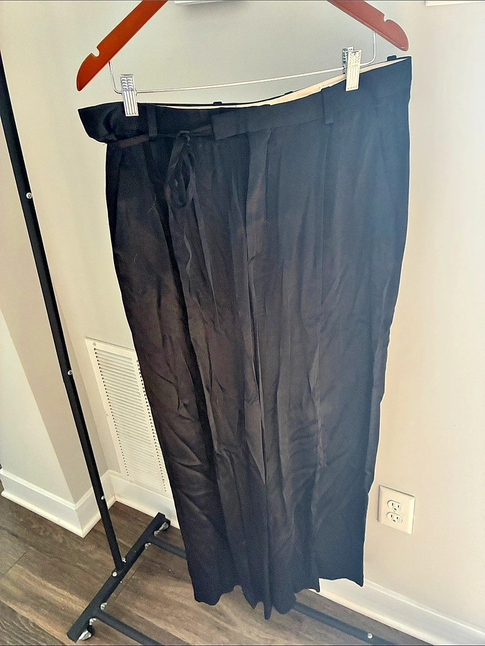Zara Satin Effect Wide Leg Trousers